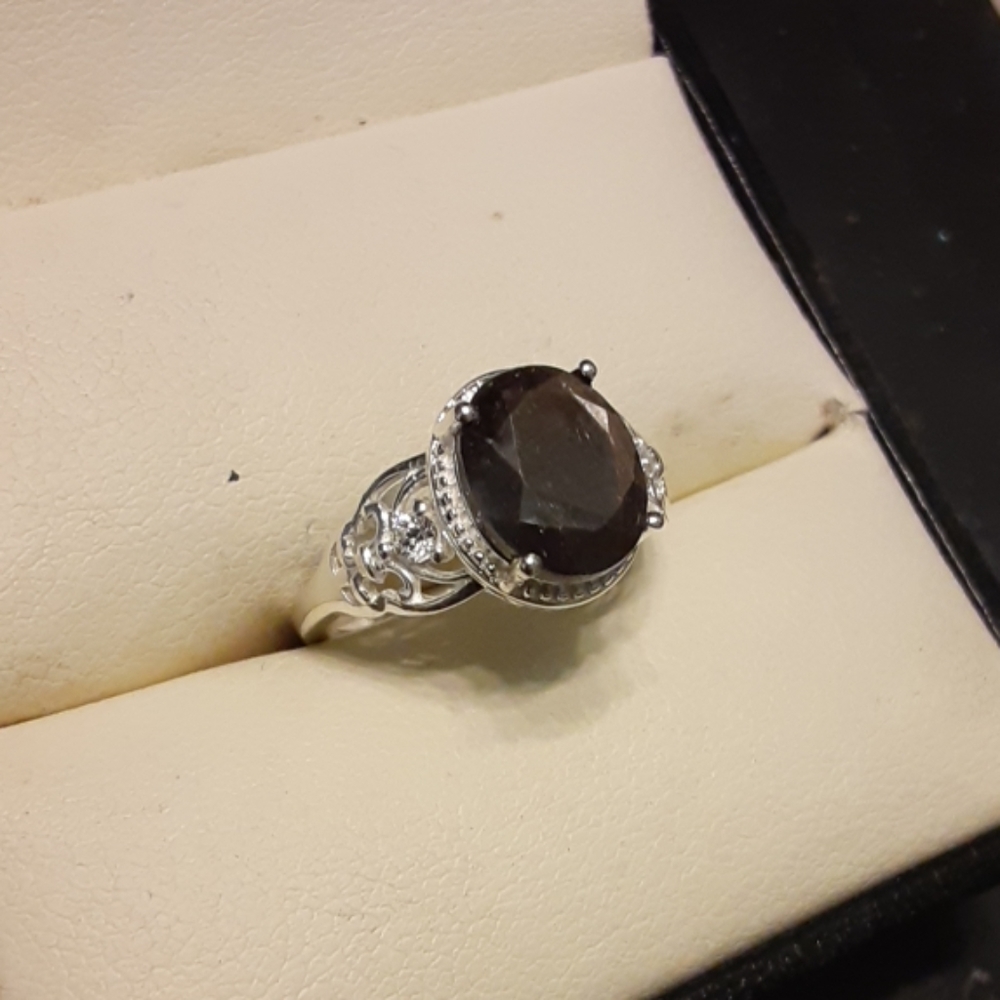 2.50ctw Genuine Silver Sapphire 925 Sterling - Picture 5 of 7